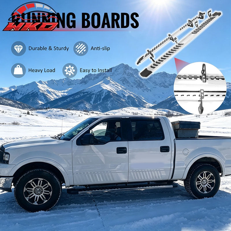 Fits 04-14 Ford F-150 SuperCrew Cab 6" OE Style Running Boards Side Step Bars