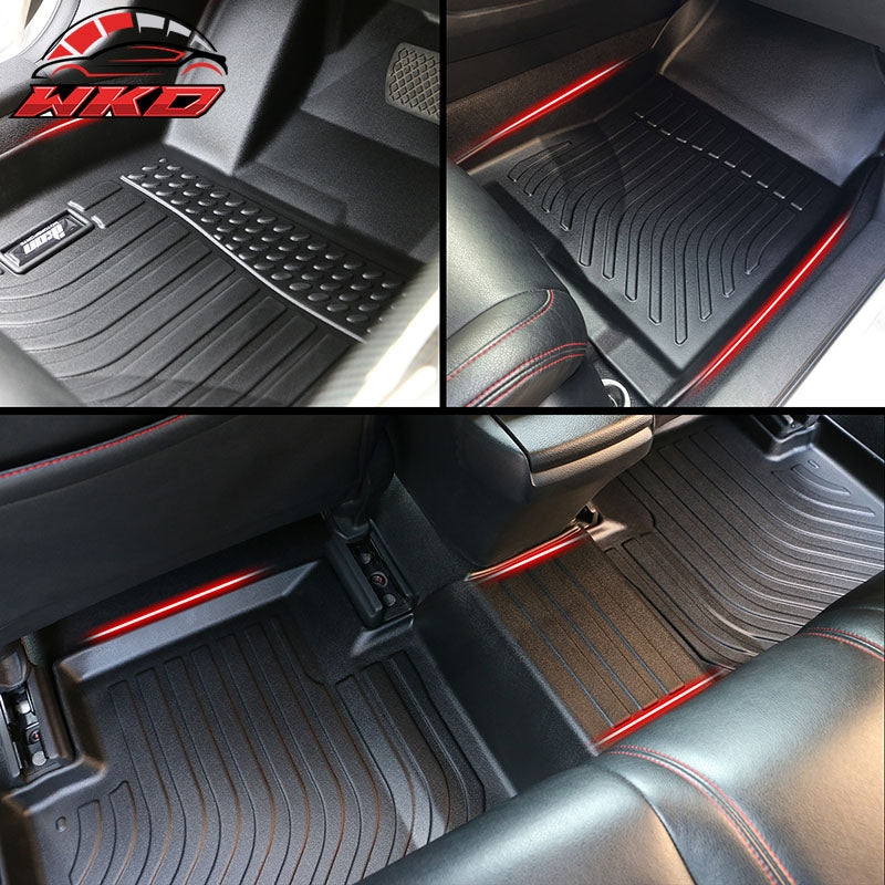 For 12-16 Ford F-250 F-350 F-450 F-550 Super Crew Cab 3D Floor Mats Carpets 3PCS
