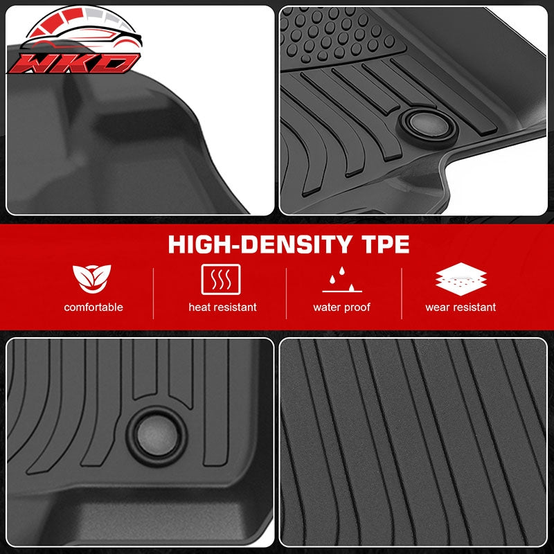 For 12-16 Ford F-250 F-350 F-450 F-550 Super Crew Cab 3D Floor Mats Carpets 3PCS