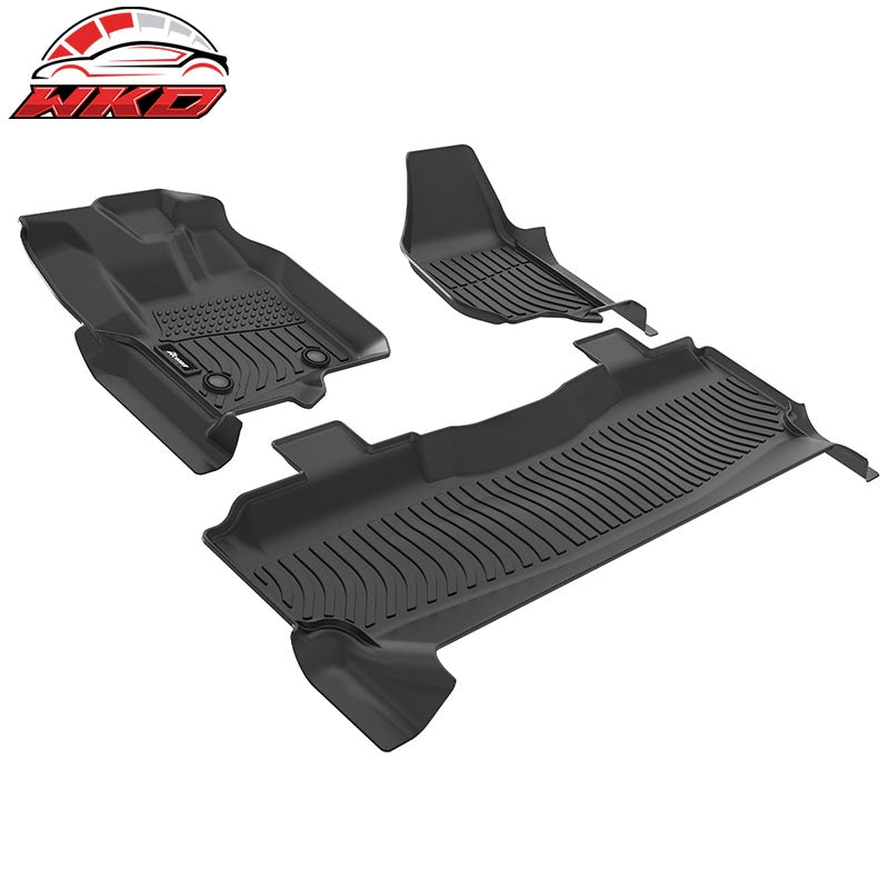 For 12-16 Ford F-250 F-350 F-450 F-550 Super Crew Cab 3D Floor Mats Carpets 3PCS