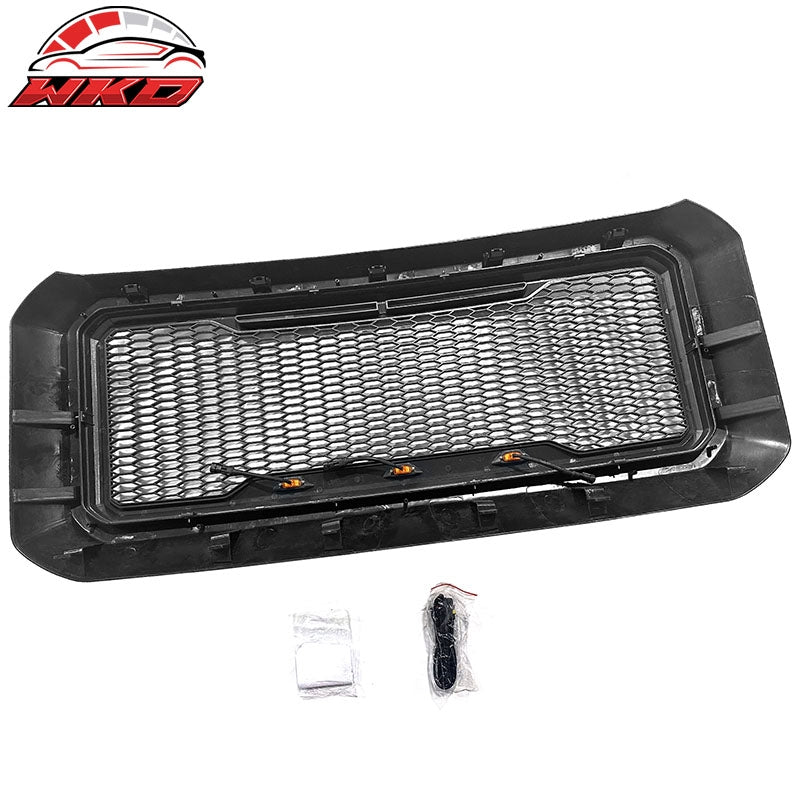 Fits 2011-2016 Ford F-250/F-350/F-450 Super Duty Mesh Front Grille Matte Black