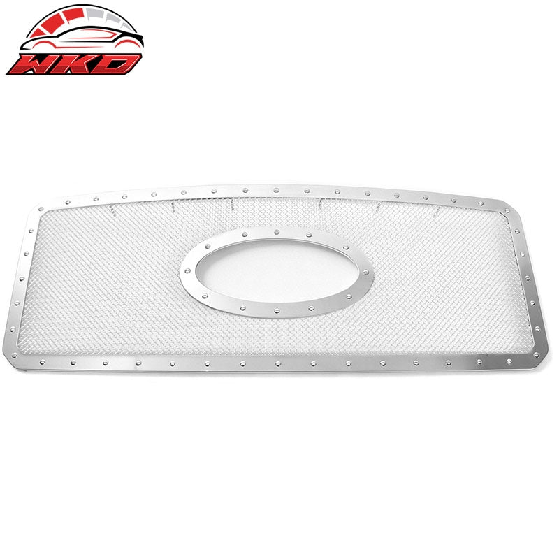 Fits 11-16 Ford F-250 F-350 F-450 Super Duty Mesh Grille Chrome Stainless Steel