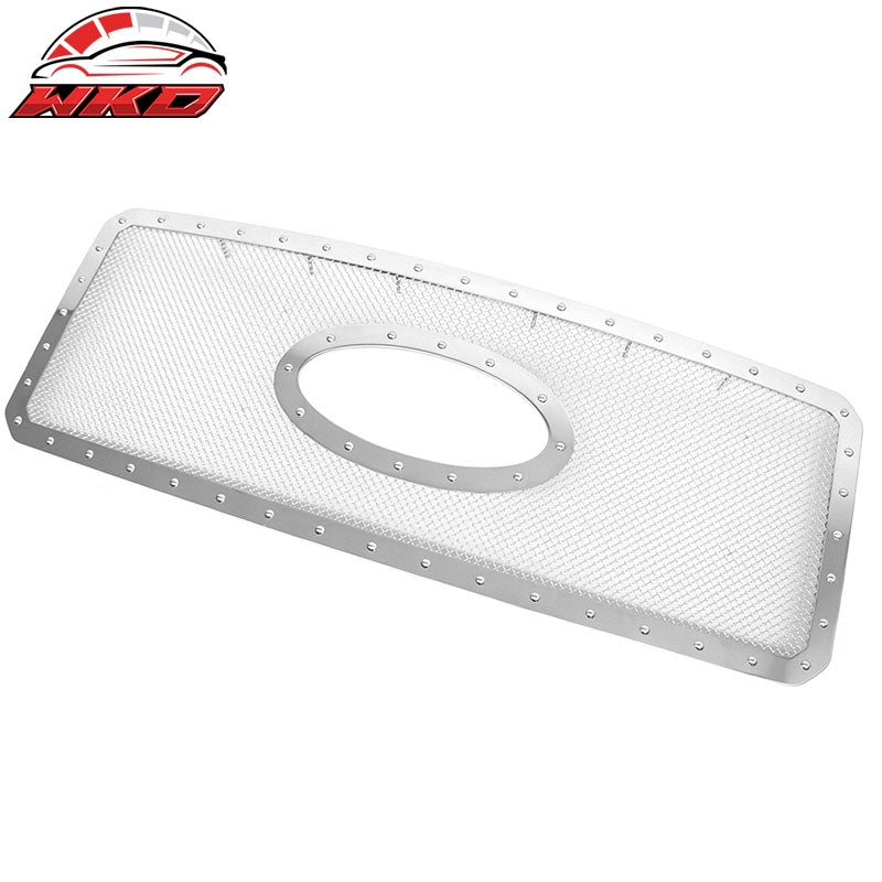 Fits 11-16 Ford F-250 F-350 F-450 Super Duty Mesh Grille Chrome Stainless Steel