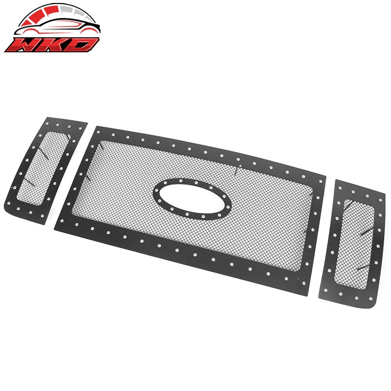 Fits 08-10 Ford F-250 F-350 Super Duty Mesh Style Front Grille Stainless Steel