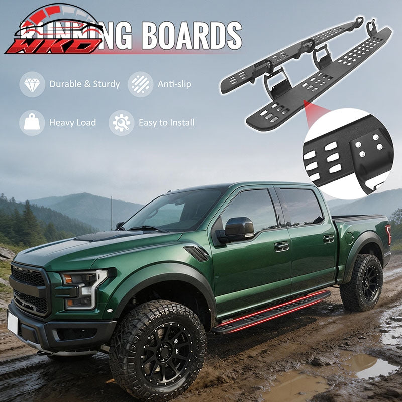 Fits 17-26 Ford F-250 Super Duty SuperCrew Cab 7.5" Raptor Style Running Boards