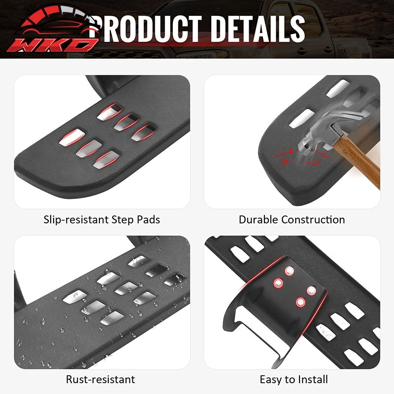 Fits 17-26 Ford F-250 Super Duty SuperCrew Cab 7.5" Raptor Style Running Boards