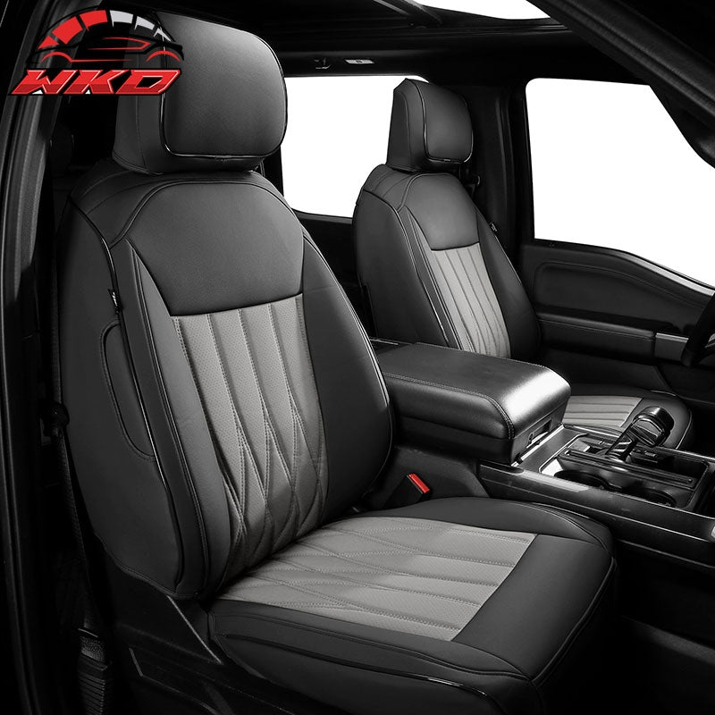 Wholesale 21-26 Ford F150 22-26 F250 F350 F450 Crew Cab Front Seat Covers Black& Gray