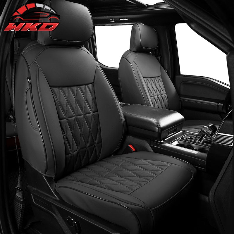 Wholesale 15-20 Ford F150 17-22 F250 F350 F450 Crew Cab Seat Covers Full Set Black