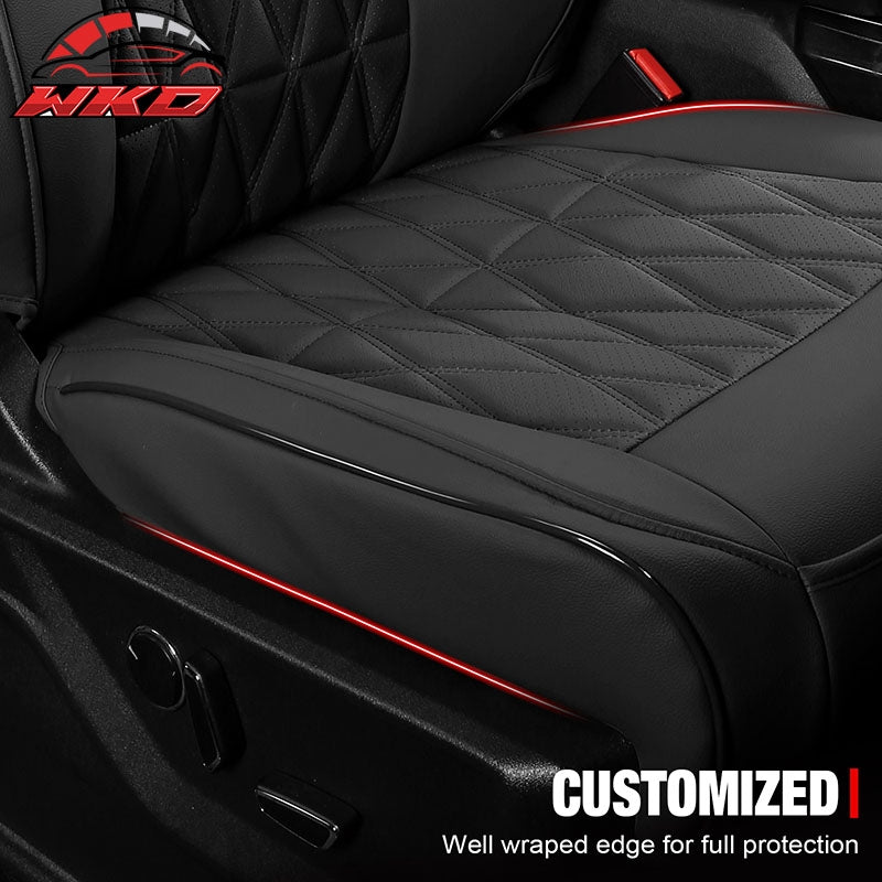 Fits 15-20 Ford F150 17-22 F250 F350 F450 Crew Cab Seat Covers Full Set Black