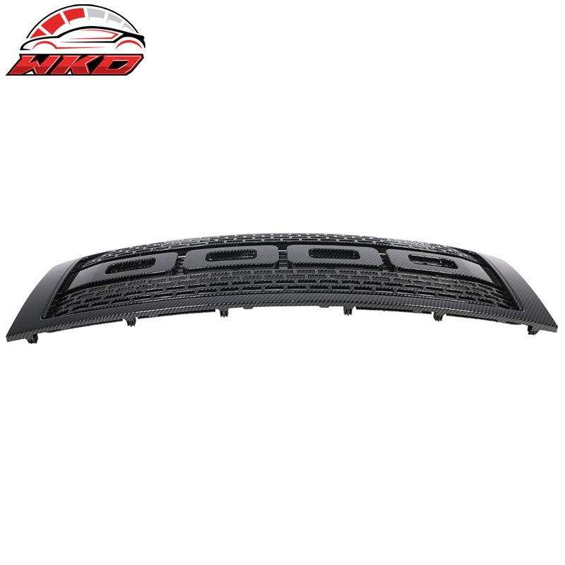 Fit 09-14 Ford F150 R Style Front Upper Grille Mesh Grill Carbon Fiber Print