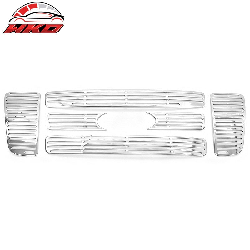 Wholesale 04-08 Ford F150 Pickup Chrome Front Bumper Grille Insert Grill 6PCS Set
