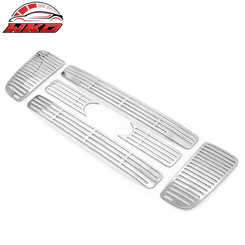 Fits 04-08 Ford F150 Pickup Chrome Front Bumper Grille Insert Grill 6PCS Set