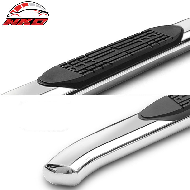 Fits 15-22 F150 Crew Cab 4DR 4 Inch Stainless Steel Side Steps Running Boards