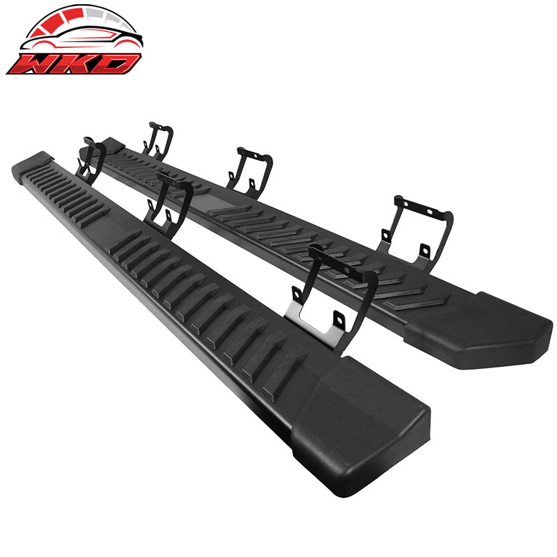 Fits 15-26 Ford F150 SuperCrew Cab V Style Running Boards Side Step Bar Black