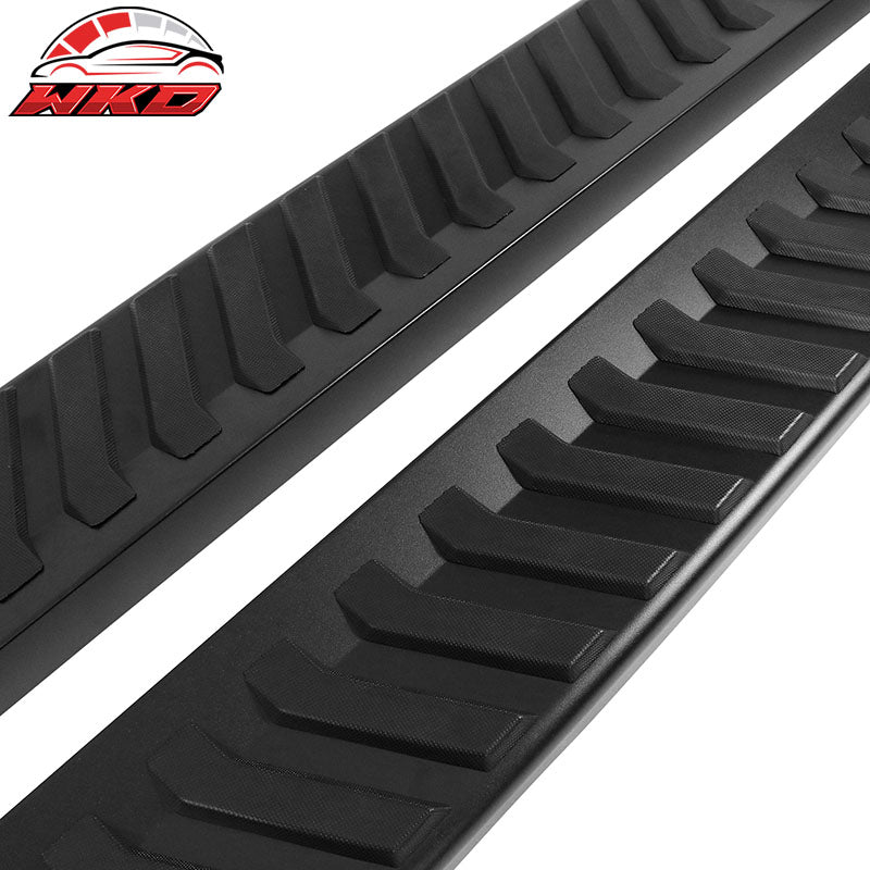 Fits 15-26 Ford F150 SuperCrew Cab V Style Running Boards Side Step Bar Black