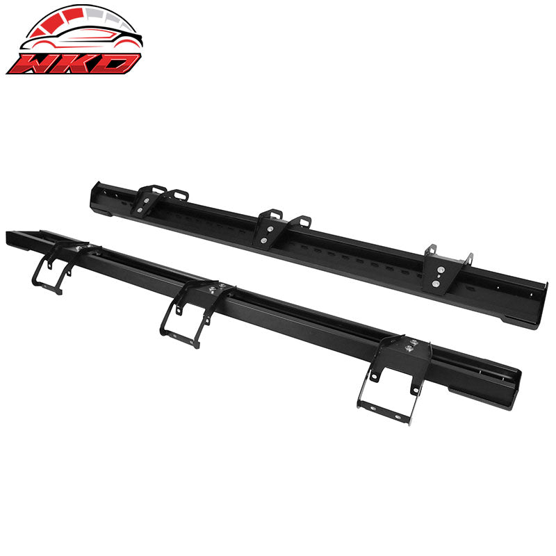 Fits 15-26 Ford F150 SuperCrew Cab V Style Running Boards Side Step Bar Black