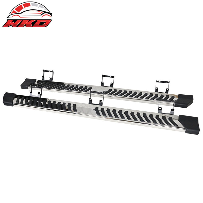 Fits 15-26 F150 SuperCrew Cab 88" V Style Running Boards Side Step Bar Silver