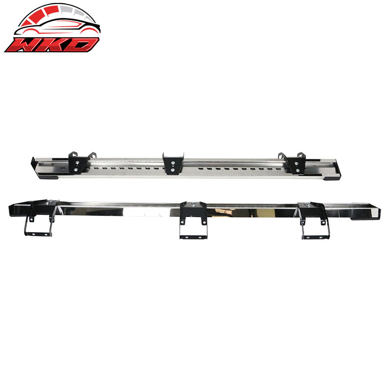 Fits 15-26 F150 SuperCrew Cab 88" V Style Running Boards Side Step Bar Silver