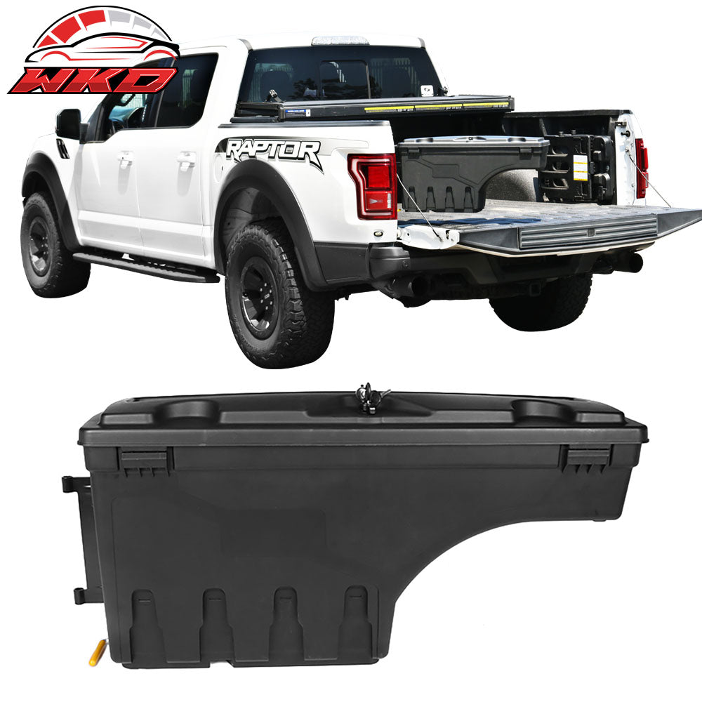 Fit 15-23 Ford F-150 Truck Bed Storage Box Toolbox Lockable Driver Left Side ABS