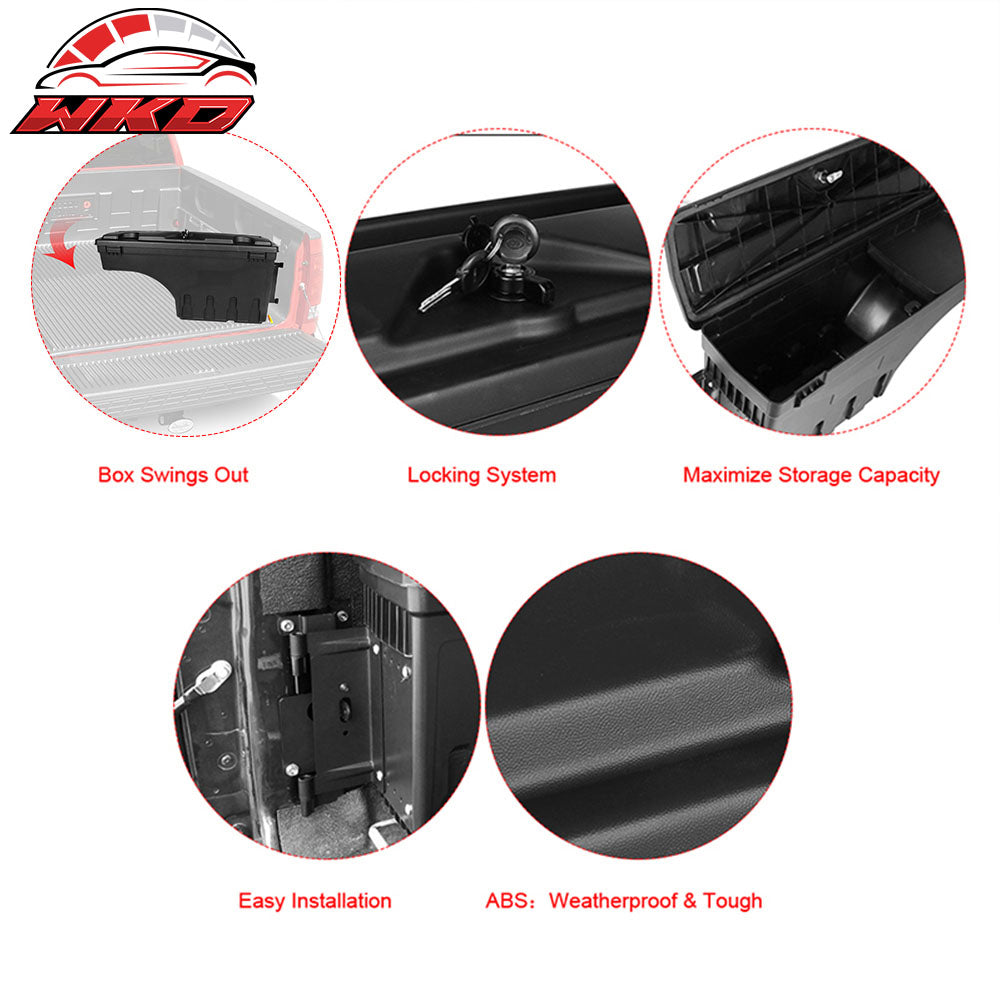 Fits 15-23 Ford F150 ABS Truck Bed Storage Box Toolboxes Passenger Side