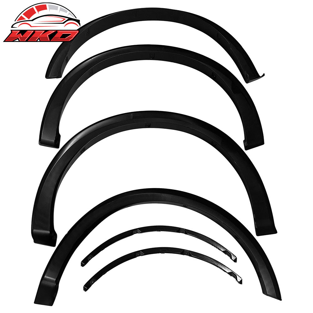 Fits 21-24 Ford F-150 Side Fender Flare Wheel Arch Extension Cover Black PP 4PCS