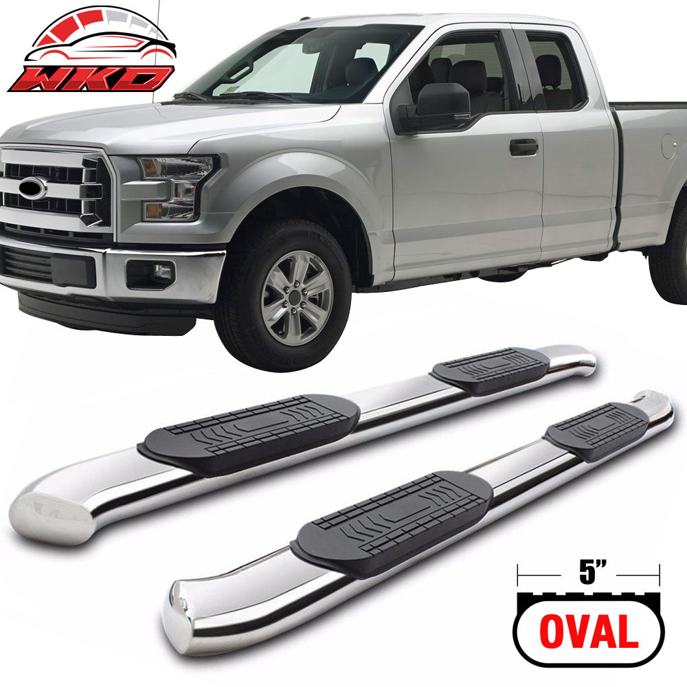 Fits 15-22 Ford F150 F250 F350 F450 Super Cab 5" Running Boards