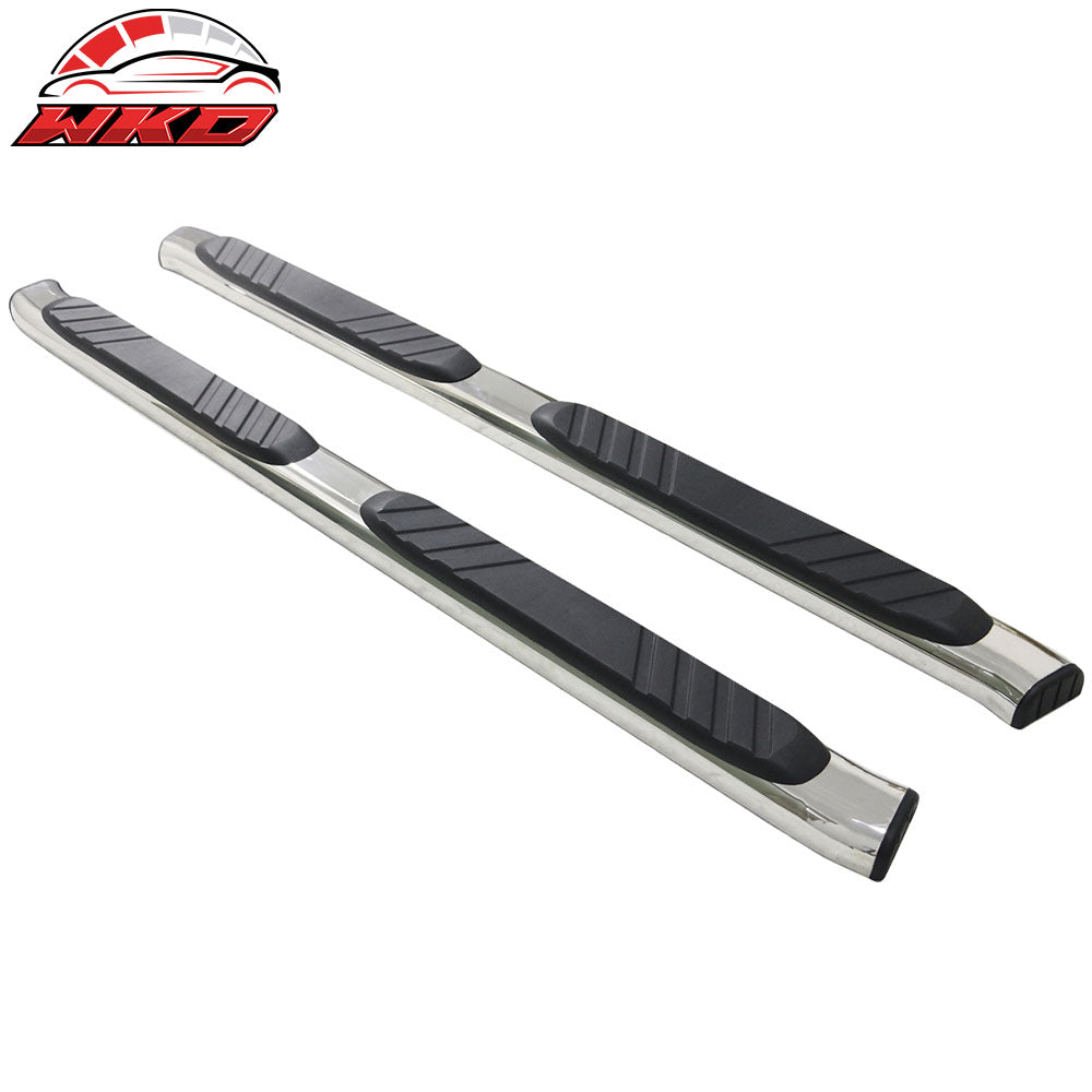 Fits 04-14 Ford F150 Crew Cab Oval OE Style 5" Running Board Side Step Nerf Bars