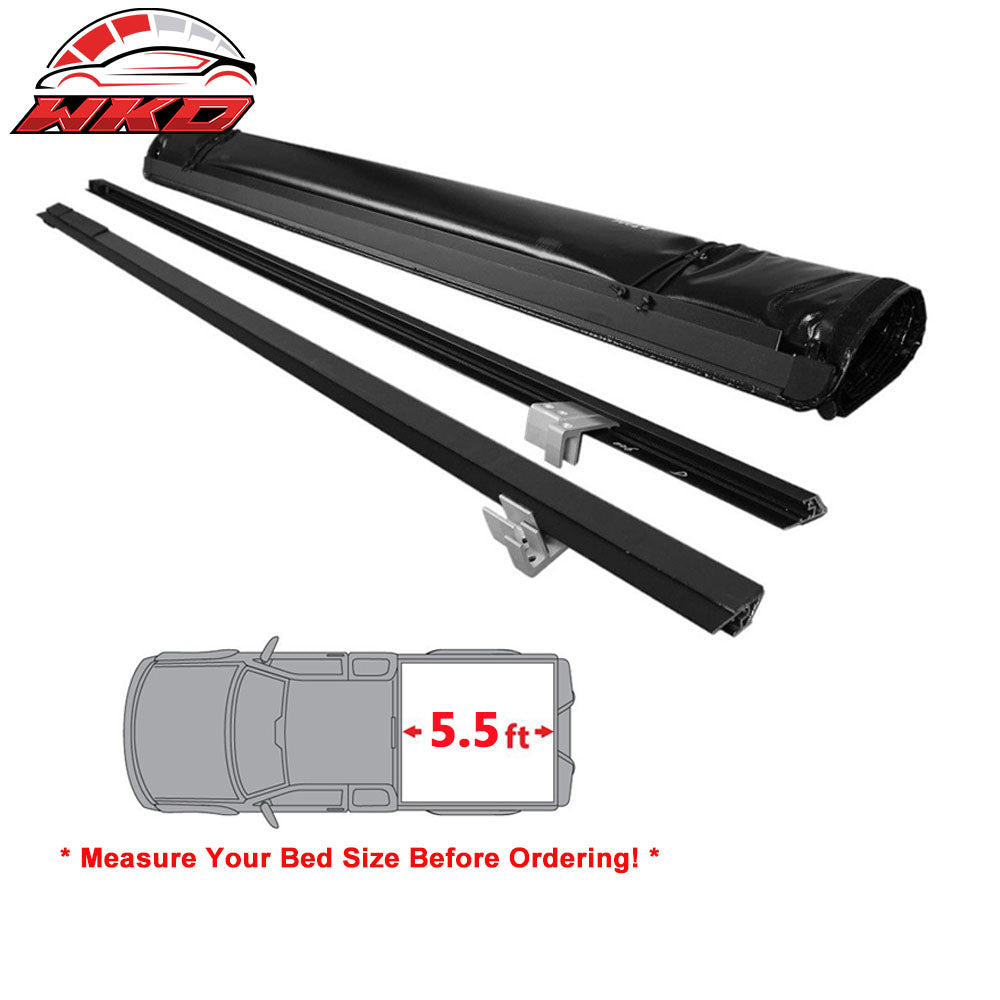 Fits 04-15 F150 5.5ft Short Bed Lock Soft Roll Up Vinyl Trunk Bed Tonneau Cover