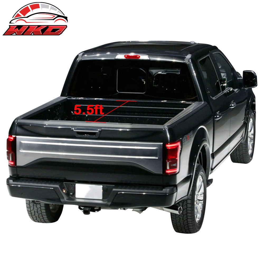 Fits 04-15 F150 5.5ft Short Bed Lock Soft Roll Up Vinyl Trunk Bed Tonneau Cover