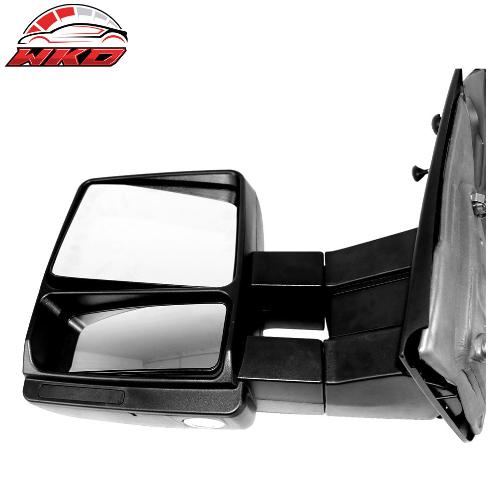 Fits 04-14 F150 Side Rear View Towing Mirrors Manual Non Heated Unpainted LH RH