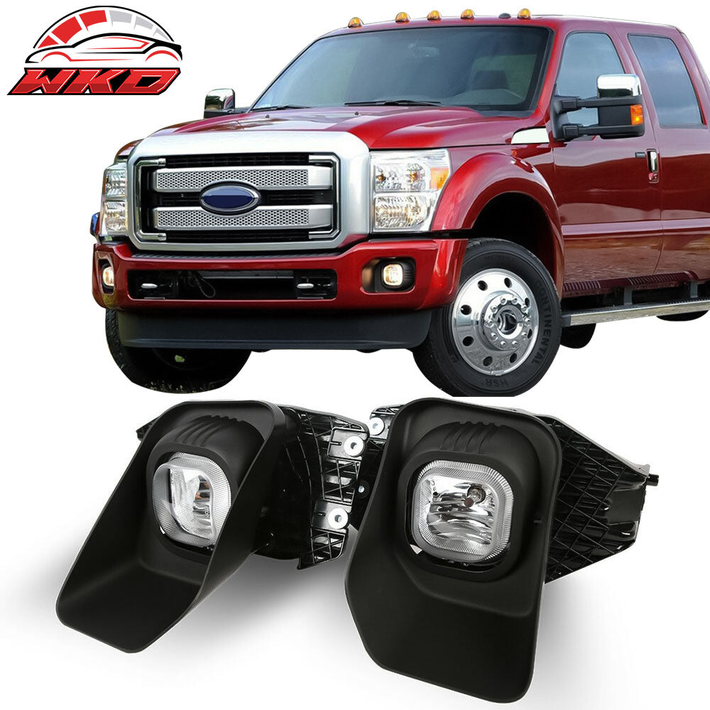 Fits 11-16 Ford F250 F350 F450 Super Duty Front Bumper Assembly Fog Lights Lamps