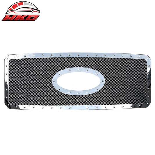Wholesale 11-13 F-250 Super Duty Mesh Chrome Black Front Insert Grille Stainless Steel