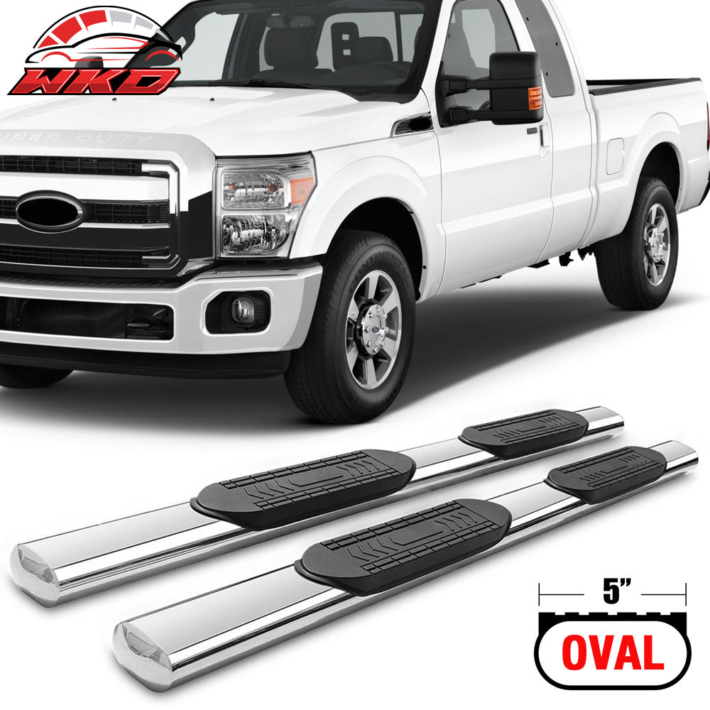 Fits 99-16 F250 350 450 Super/Extended Cab 5" Stainless Side Steps Running Board