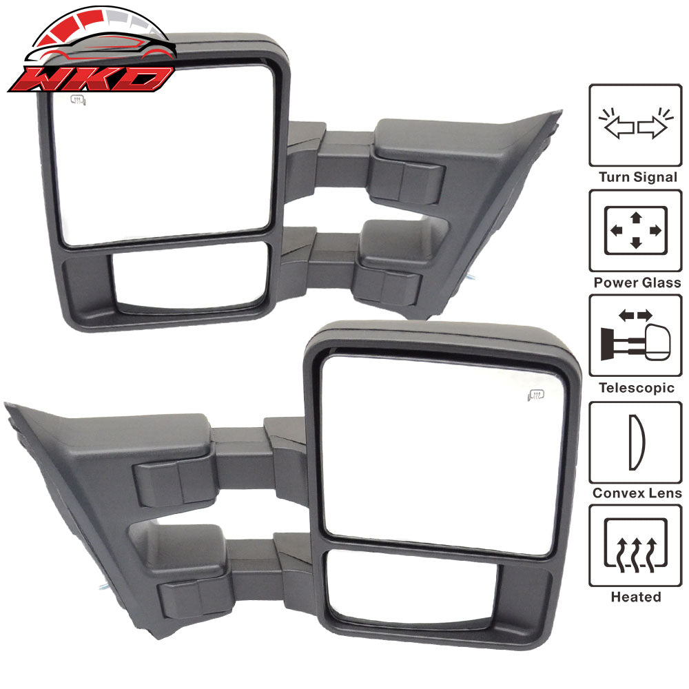 Fits 03-07 Ford F250 Side View Tow Mirrors Extension Power Heated Turn Light