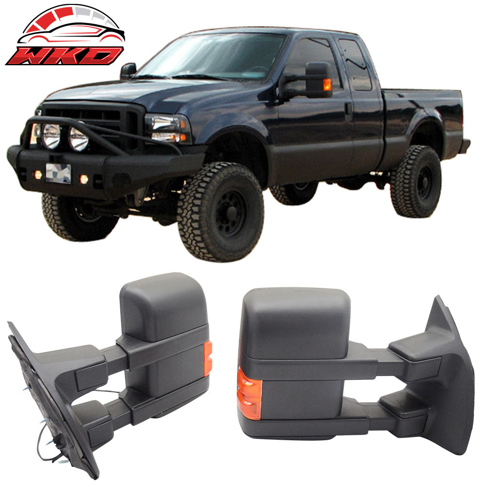 Fits 03-07 Ford F250 Side View Tow Mirrors Extension Power Heated Turn Light