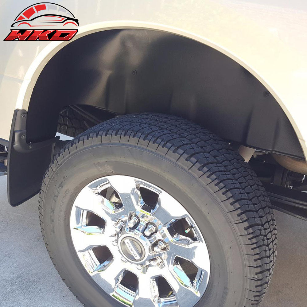 Fits 17-20 Ford F250 F350 Rear Wheel Well Guards Fender Flaps Unpainted PP Pair