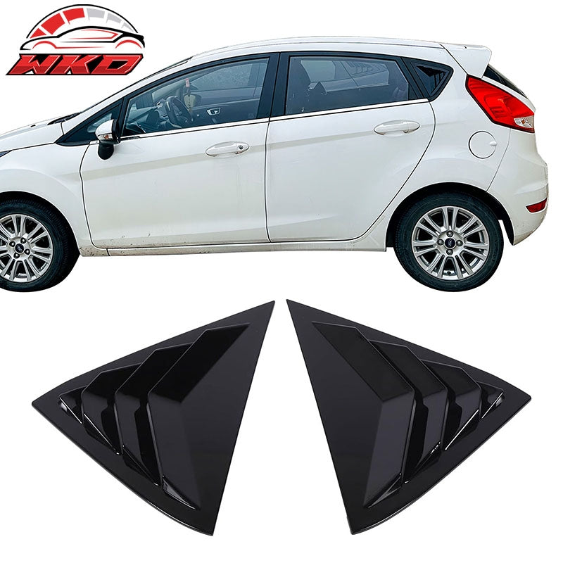 Wholesale 11-19 Ford Fiesta Hatchback Rear Side Window Louvers Scoop Vent Gloss Black