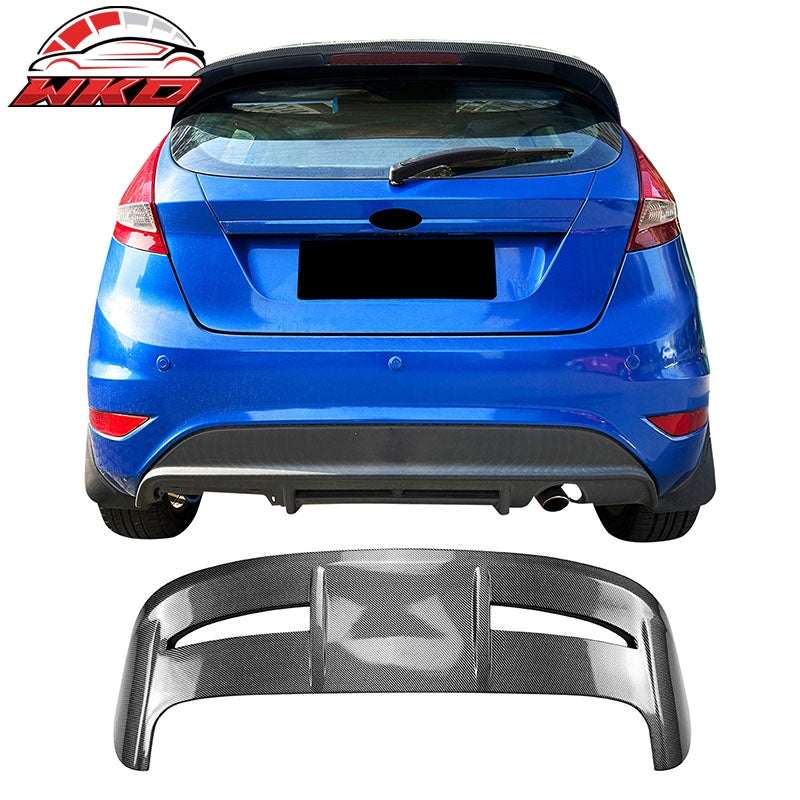 Wholesale 11-19 Ford Fiesta Hatchback ST Style Rear Roof Spoiler Carbon Fiber Print