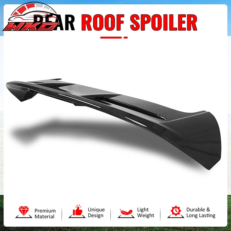 Fits 11-19 Ford Fiesta Hatchback ST Style Rear Roof Spoiler Carbon Fiber Print