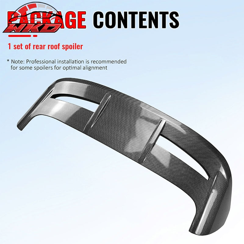Fits 11-19 Ford Fiesta Hatchback ST Style Rear Roof Spoiler Carbon Fiber Print
