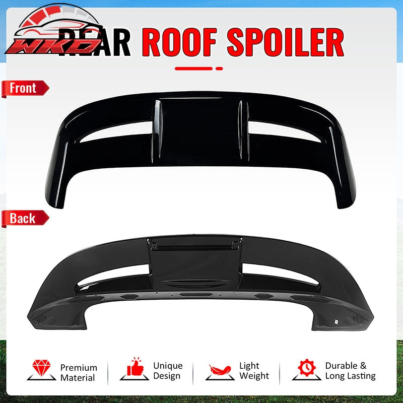 Fits 11-19 Ford Fiesta Hatchback ST Style Rear Roof Spoiler Wing ABS Gloss Black