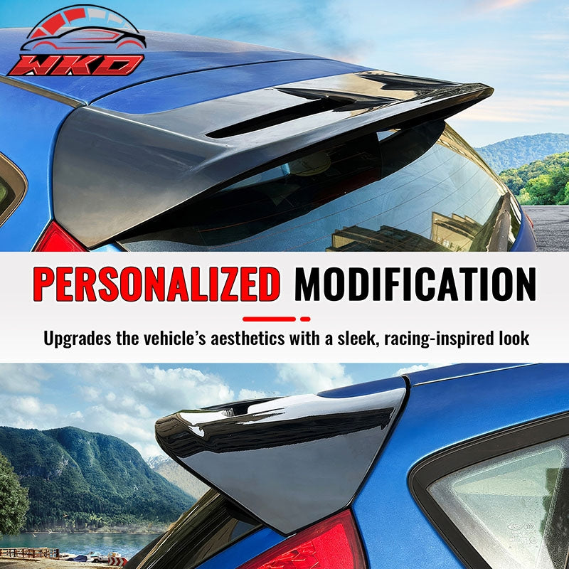 Fits 11-19 Ford Fiesta Hatchback ST Style Rear Roof Spoiler Wing ABS Gloss Black