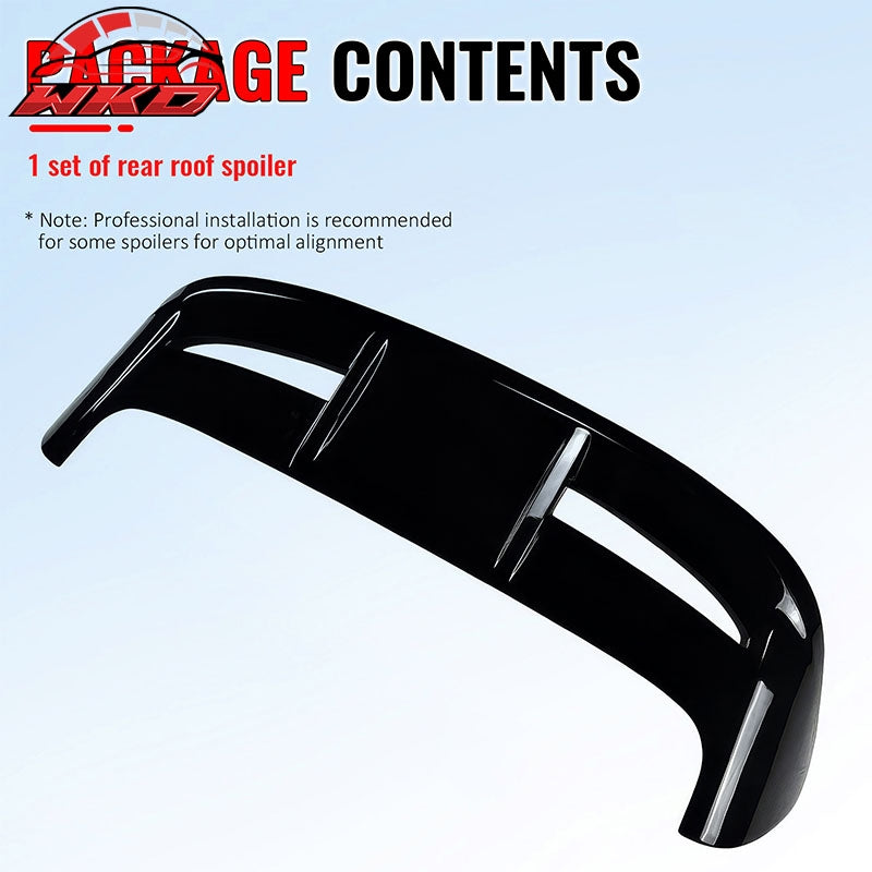 Fits 11-19 Ford Fiesta Hatchback ST Style Rear Roof Spoiler Wing ABS Gloss Black