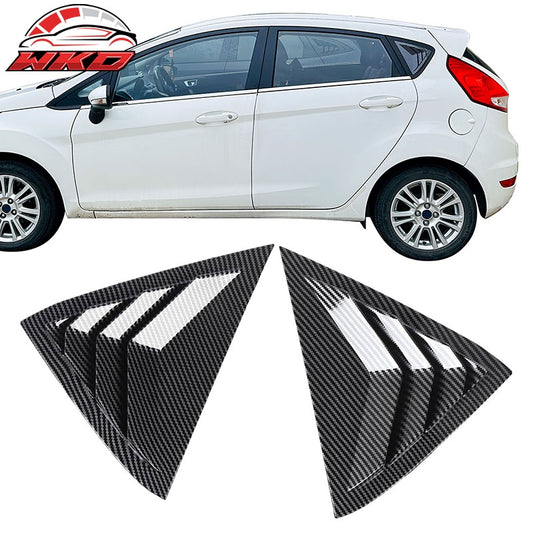 Wholesale 11-19 Ford Fiesta Hatchback Side Window Louvers Scoop Carbon Fiber Print - Wikond Auto