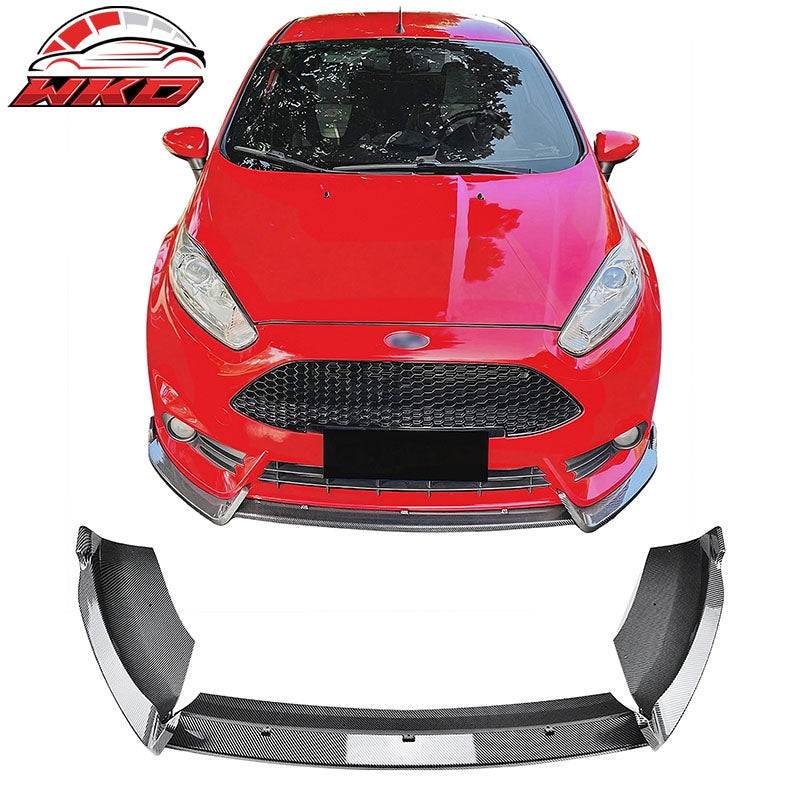 Wholesale 14-19 Ford Fiesta ST & ST Line IKON Front Bumper Lip Carbon Fiber Print 3PC - Wikond Auto
