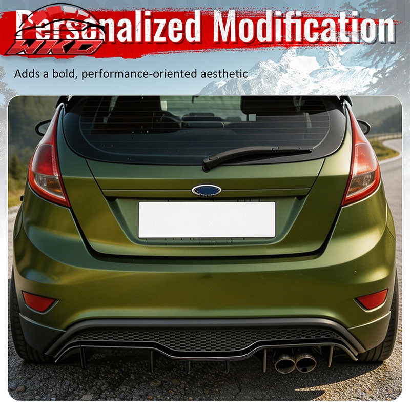 Fits 14-19 Ford Fiesta ST & ST Line IKON Style Rear Bumper Diffuser Gloss Black