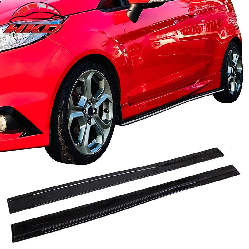 Wholesale 14-19 Ford Fiesta ST & ST Line IKON Style Side Skirts Extension Gloss Black