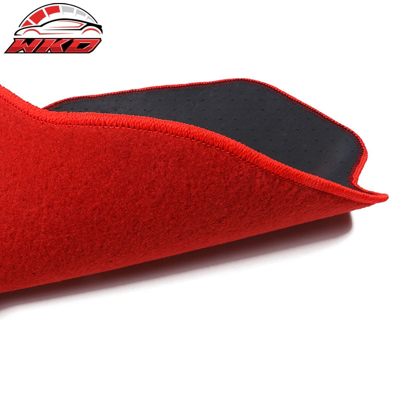 Fits 00-07 Ford Focus 4PCS Auto Car Floor Mats Liner Front Rear Nylon Red Carpet