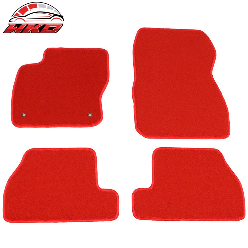 Wholesale 12-18 Ford Focus Car Auto Floor Mats Liner Front Rear Nylon Red Carpets 4PC