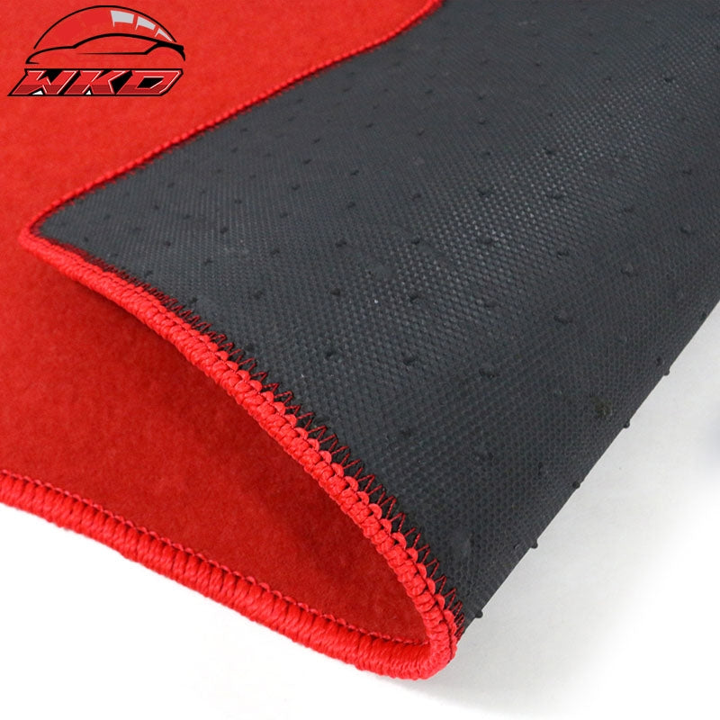 Fits 12-18 Ford Focus Car Auto Floor Mats Liner Front Rear Nylon Red Carpets 4PC
